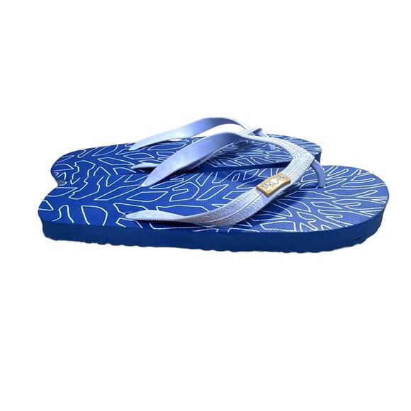Koa Kea Flip Flops Sandals Sz 10 Blue Thong NWOT Comfort Open Toe Costal Summer - Picture 4 of 4